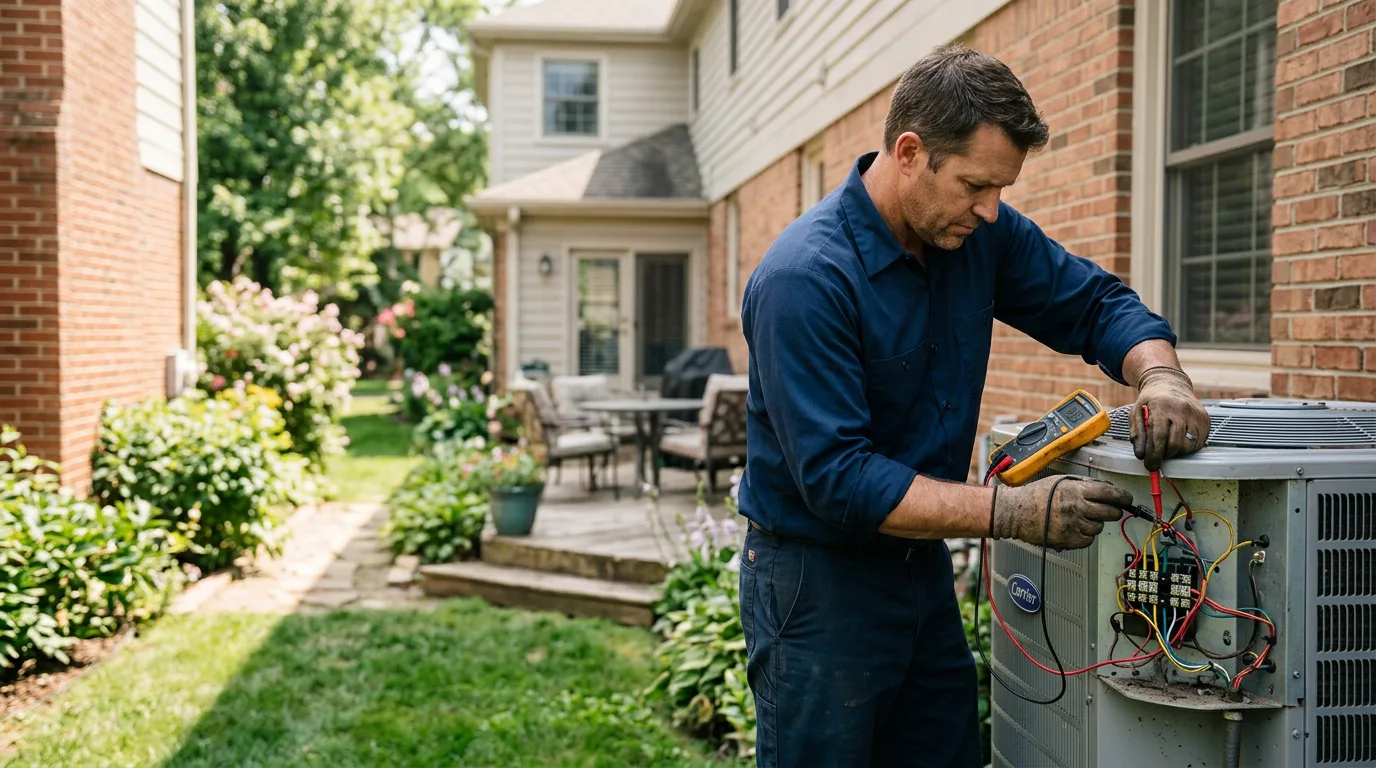 HVAC technician working near Newalla, OK